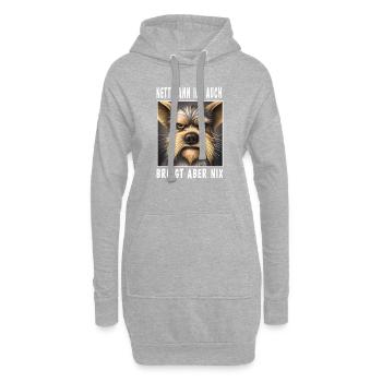 Nett Kann Ich Auch Bringt Aber Nix - Hoodie-Kleid - Grau meliert - Vorne