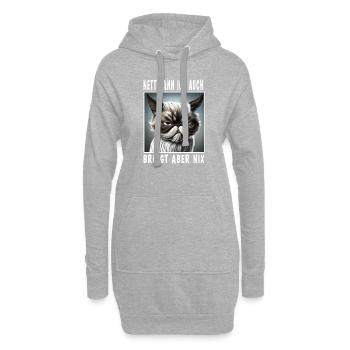 Nett Kann Ich Auch Bringt Aber Nix - Hoodie-Kleid - Grau meliert - Vorne