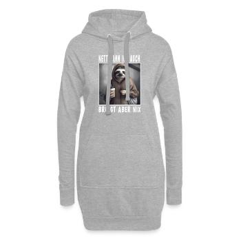 Nett Kann Ich Auch Bringt Aber Nix - Hoodie-Kleid - Grau meliert - Vorne