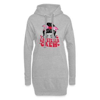 Cafeteria Crew Groovy Messy Bun Lunch Lady - Sweat-shirt à capuche long Femme - gris chiné - Devant