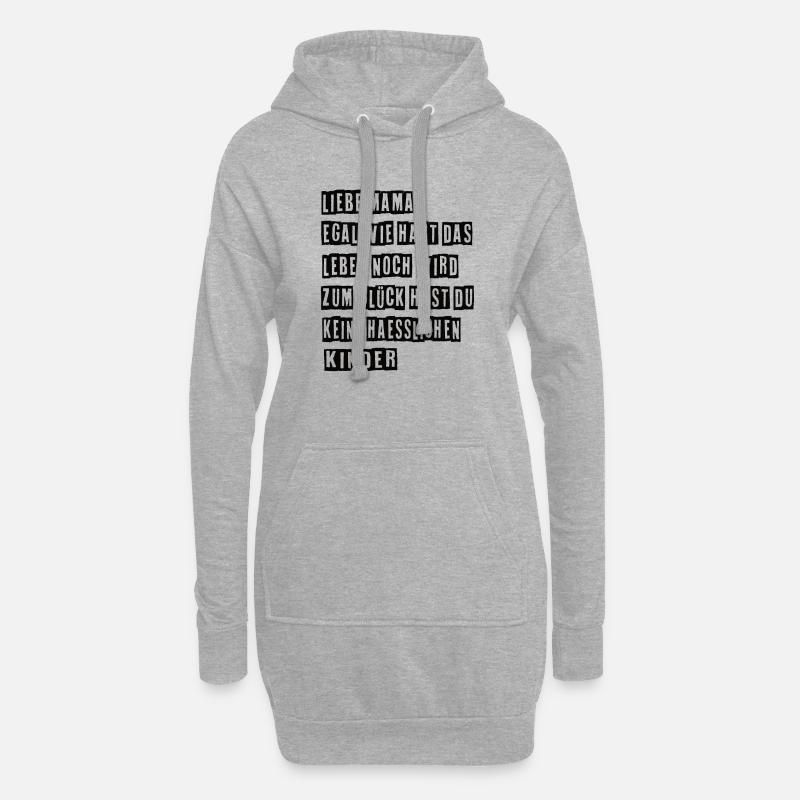 Beste Mama Mutter Muttertag Stolze Mama - Hoodie-Kleid - Grau meliert