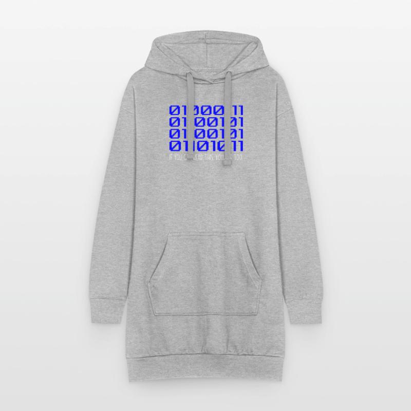 Funny Coder Binary Code Programmer Développeur Sweat-shirt à capuche long Femme