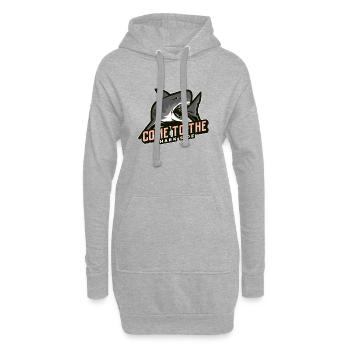 Venez du côté des requins - Sweat-shirt à capuche long Femme - gris chiné - Devant