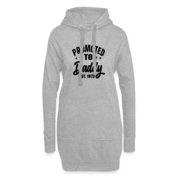 Promoted To Daddy Est 1973 - Hoodie-Kleid - Grau meliert - Vorne