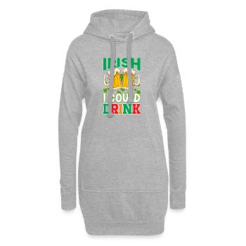 St Paddys St Patricksday St Patrick Day - Hoodie-Kleid - Grau meliert - Vorne