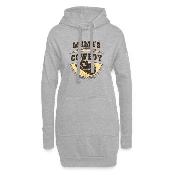 Le petit cow-boy de maman - Sweat-shirt à capuche long Femme - gris chiné - Devant