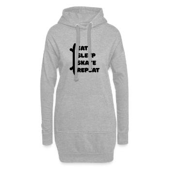 Skateboard Skate-Fan Skater Skateboarding Skaten - Hoodie-Kleid - Grau meliert - Vorne