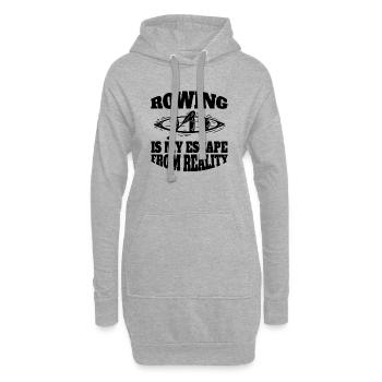 Ruderer Ruderteam Rudern Ruderverein Rudersport - Hoodie-Kleid - Grau meliert - Vorne