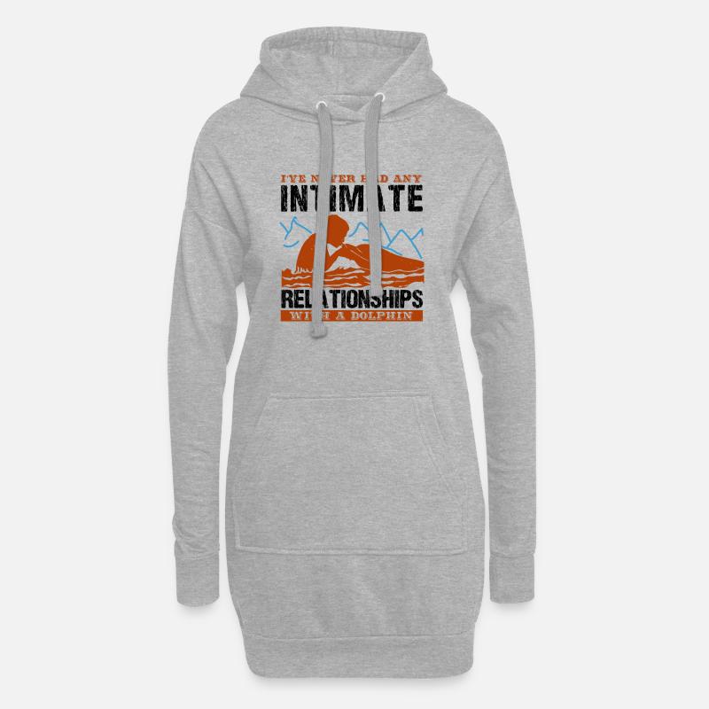 ICH HATTE NIE EINE INTIME BEZIEHUNG MIT - Hoodie-Kleid - Grau meliert