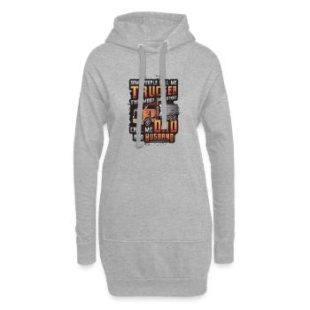 Trucker, Husband, Truck Driver, Dad - Hoodie-Kleid - Grau meliert - Vorne