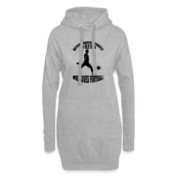 Fußballspieler Fußballmannschaft Fußballdesign - Hoodie-Kleid - Grau meliert - Vorne