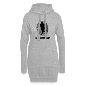 Laufsport Joggen Its In My Dna - Hoodie-Kleid - Grau meliert - Vorne