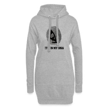 La planche à voile est dans mon ADN - Sweat-shirt à capuche long Femme - gris chiné - Devant