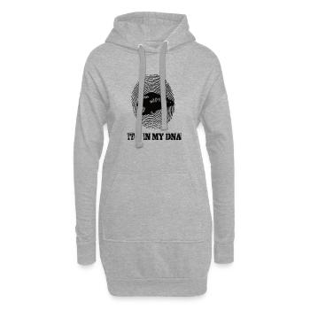 Entraîne son dans mon ADN - Sweat-shirt à capuche long Femme - gris chiné - Devant