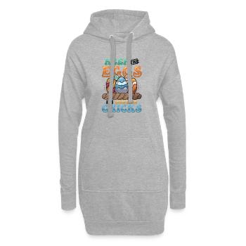Keep The Eggs I'm Hunting Chicks Funny Adult - Hoodie-Kleid - Grau meliert - Vorne