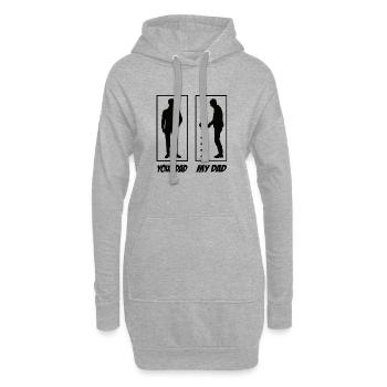Ton père mon père horticulteur papa - Sweat-shirt à capuche long Femme - gris chiné - Devant