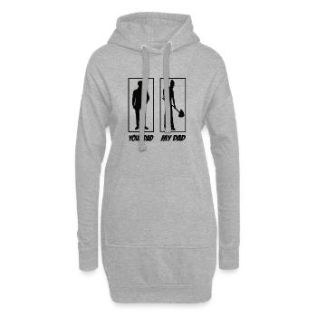 Ton père mon père ouvrier de la construction papa - Sweat-shirt à capuche long Femme - gris chiné - Devant