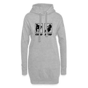 Ton père mon père vélo de route papa - Sweat-shirt à capuche long Femme - gris chiné - Devant