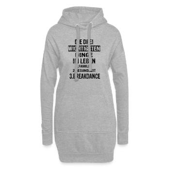 Breakdance - Hoodie-Kleid - Grau meliert - Vorne