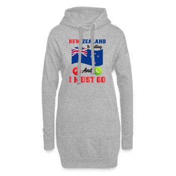 Neuseeland Kultur Kiwi Vogel Neuseeland Urlaub - Hoodie-Kleid - Grau meliert - Vorne