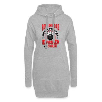 Bowling Dad, Wie Ein Normaler Dad, Aber Cooler - Hoodie-Kleid - Grau meliert - Vorne