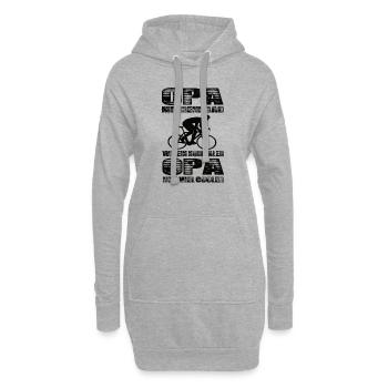Opa Mit Rennrad Wie Ein Normaler Opa Nur Cooler - Hoodie-Kleid - Grau meliert - Vorne