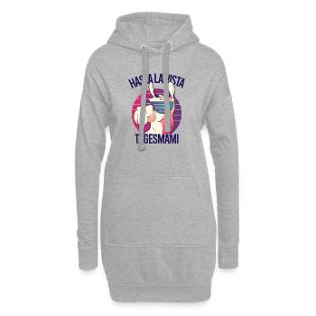 Hasta La Vista Tagesmami - Hoodie-Kleid - Grau meliert - Vorne