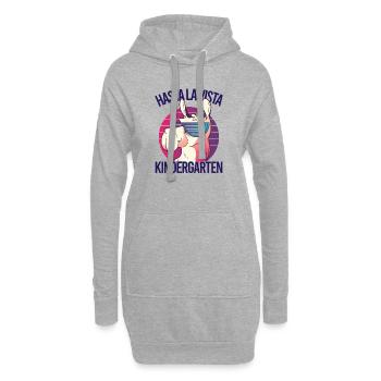 Kindergarten Geschafft Einschulung Kita Abgänger - Hoodie-Kleid - Grau meliert - Vorne