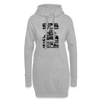 Opa Mit Quad Wie Ein Normaler Opa Nur Cooler - Hoodie-Kleid - Grau meliert - Vorne