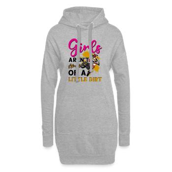 Motocross Fille Motocross Femme Moto tout-terrain - Sweat-shirt à capuche long Femme - gris chiné - Devant