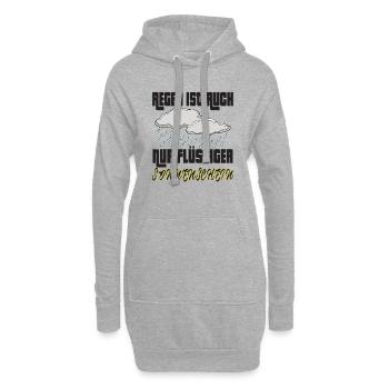 SONNENSCHEIN Sonne Regen Wolken Glück - Hoodie-Kleid - Grau meliert - Vorne