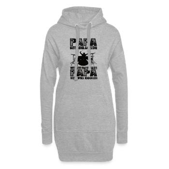 Schlagzeug - Hoodie-Kleid - Grau meliert - Vorne