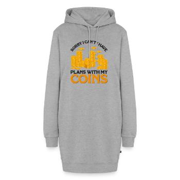 Collectionneur de pièces de monnaie Collectionneur de pièces Numismates - Sweat-shirt à capuche long Femme - gris chiné - Devant