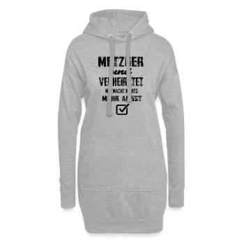 Metzger und Verheiratet - Hoodie-Kleid - Grau meliert - Vorne