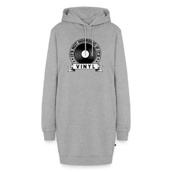 Platine vinyle vinyle rétro collection - Sweat-shirt à capuche long Femme - gris chiné - Devant