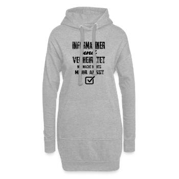 Informatiker - Hoodie-Kleid - Grau meliert - Vorne
