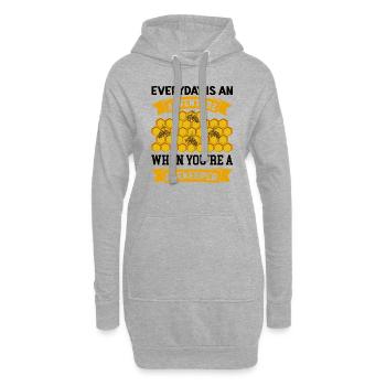 Apiculture Cours d’apiculture Association des apiculteurs Apiculteurs - Sweat-shirt à capuche long Femme - gris chiné - Devant