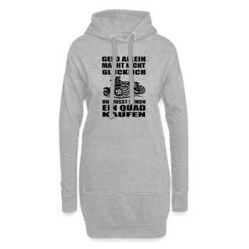 Quad - Hoodie-Kleid - Grau meliert - Vorne