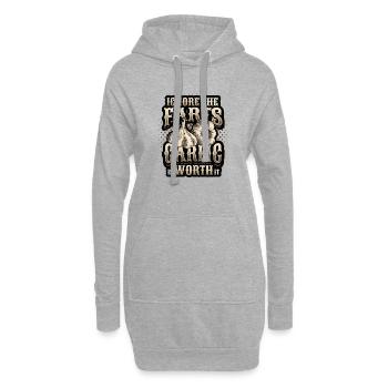 Ignorez les pets, l’ail en vaut la peine - Sweat-shirt à capuche long Femme - gris chiné - Devant