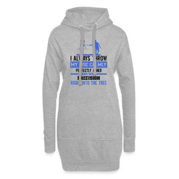 Disc Golf Player Frisbee Player - Sweat-shirt à capuche long Femme - gris chiné - Devant