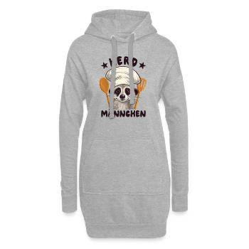 Herdmännchen Erdmännchen Koch - Hoodie-Kleid - Grau meliert - Vorne