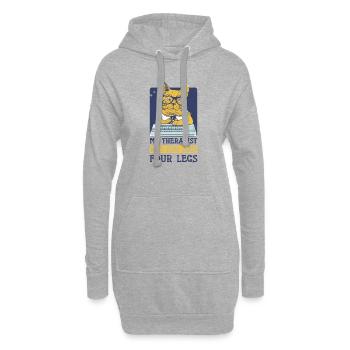 Lustiges Katzenliebhaber Geschenk Für Katzen Mama - Hoodie-Kleid - Grau meliert - Vorne