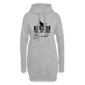 Lustiges Katzenliebhaber Geschenk Für Katzen Mama - Hoodie-Kleid - Grau meliert - Vorne