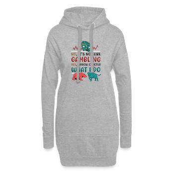 Aktienmarkt, Investor, Trader - Hoodie-Kleid - Grau meliert - Vorne
