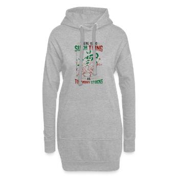 Zu Viele Aktien Gibt Es Nicht, Bullen-Bären-Aktien - Hoodie-Kleid - Grau meliert - Vorne