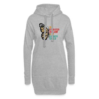 Ma belle-fille est mon enfant papillon préféré - Sweat-shirt à capuche long Femme - gris chiné - Devant