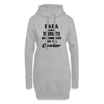 Papa und Bierbrauer - Hoodie-Kleid - Grau meliert - Vorne