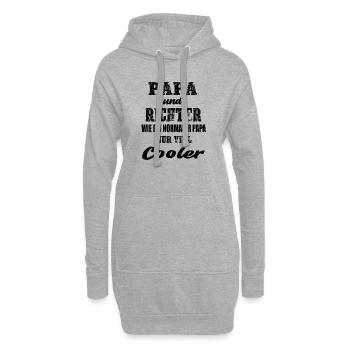 Papa und Richter - Hoodie-Kleid - Grau meliert - Vorne