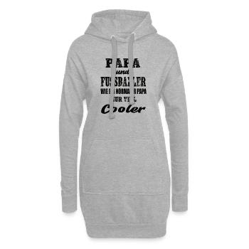 Papa und Fußballer Fußball Fußballspiel Sport - Hoodie-Kleid - Grau meliert - Vorne