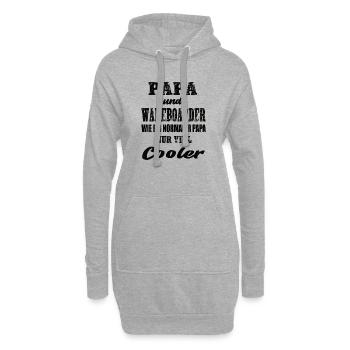 Papa und Wakeboarder Wakeboarding Waker - Hoodie-Kleid - Grau meliert - Vorne